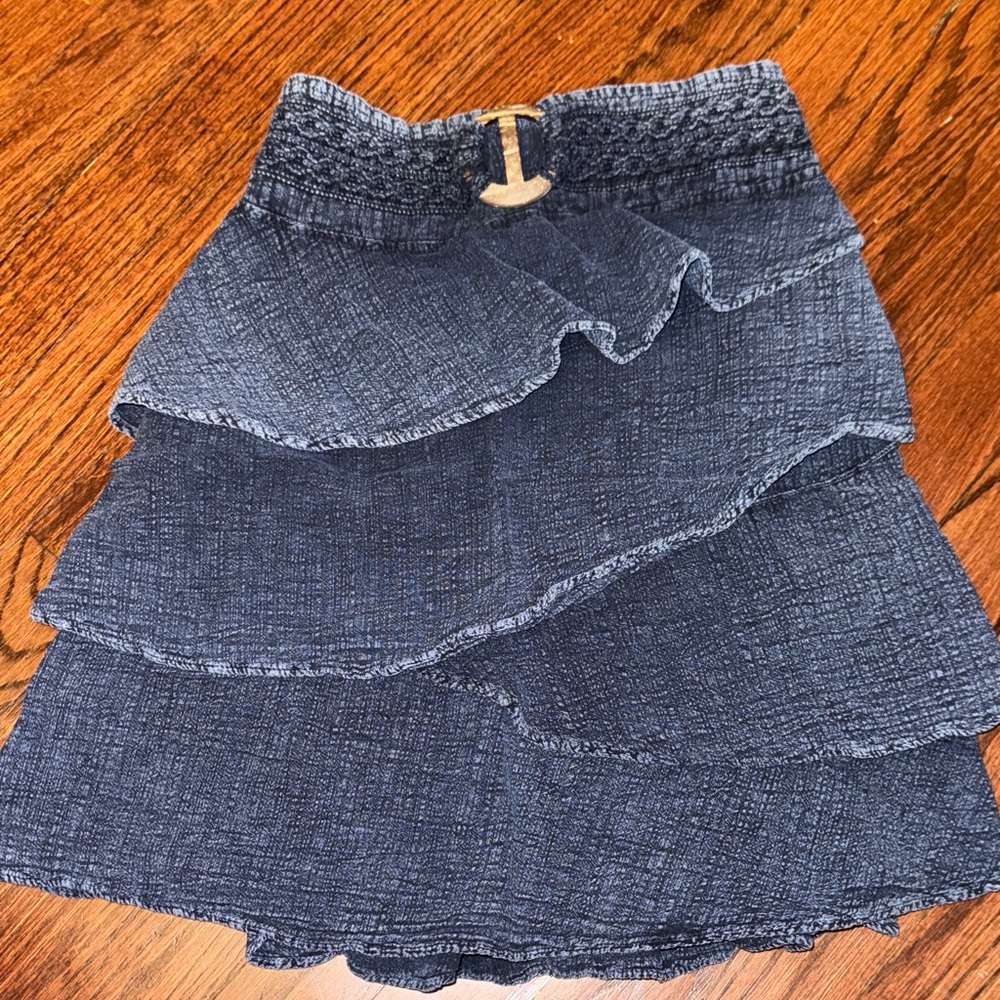 Stylish Asymmetrical Blue Skirt